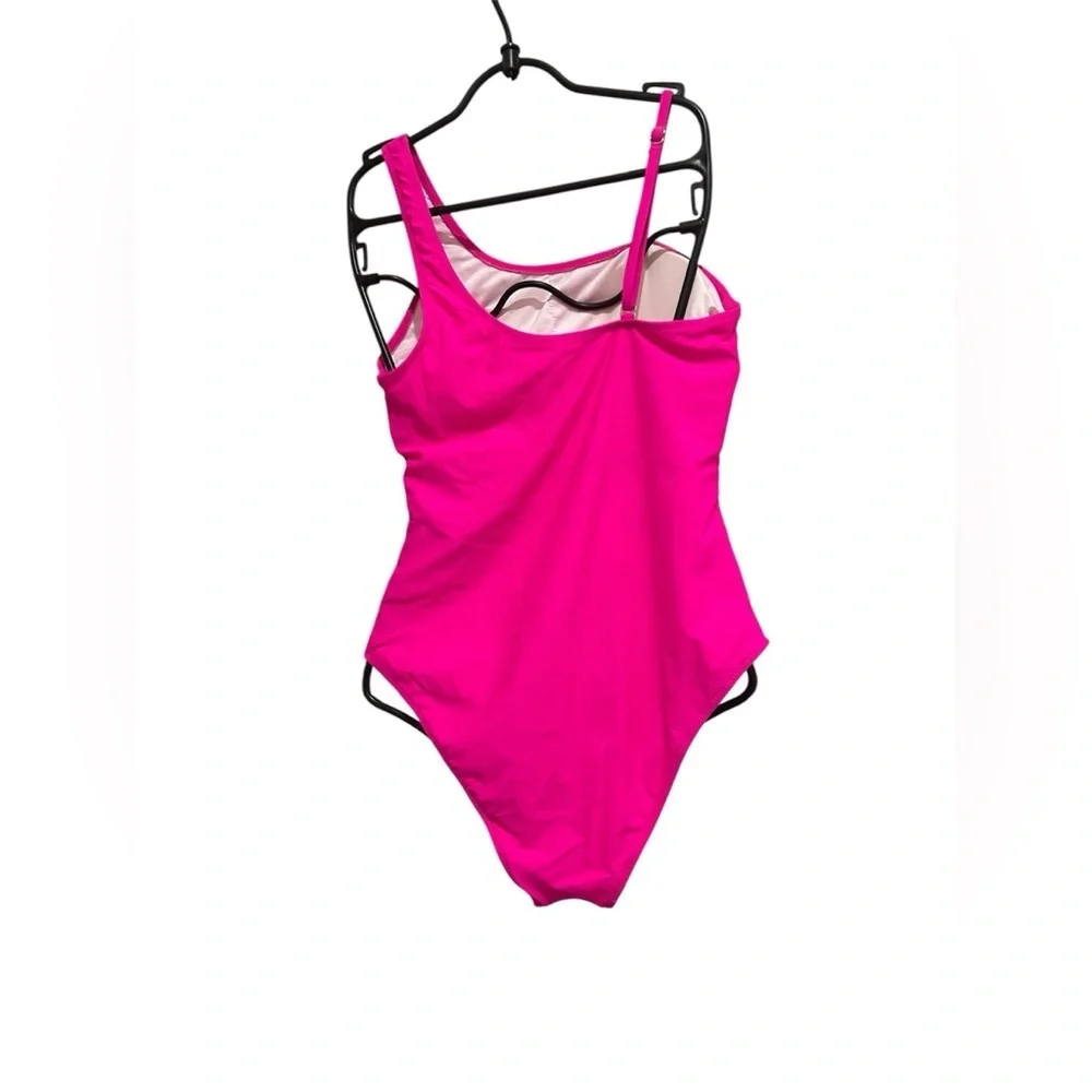 Blooming Jelly Pink Mesh One‑Piece Swimsuit – Size M (US 6‑8) – 2‑Way Wear